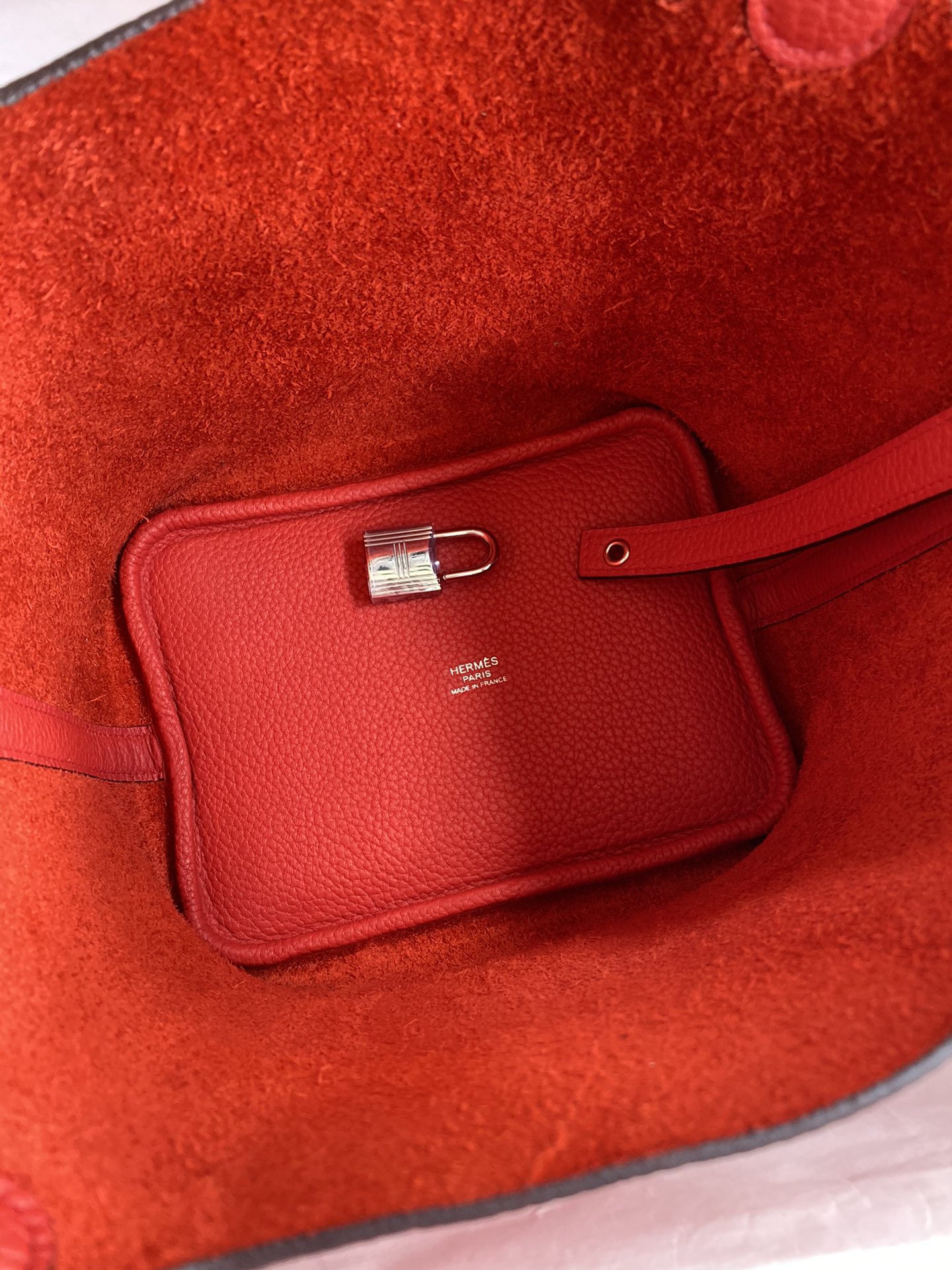 Hermes Picotin Lock 22 Bag In Red Clemence Leather